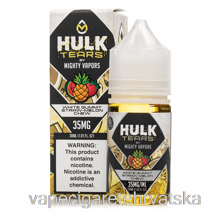 Vape Cigarete Bijela Gumena Slamka Dinja Za žvakanje - Hulk Tears Soli - 30 Ml 50 Mg